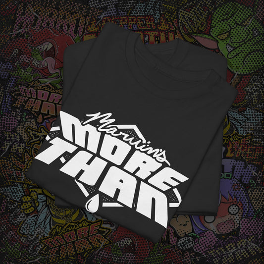 "Marvin's More Than" Solid White Logo Tee