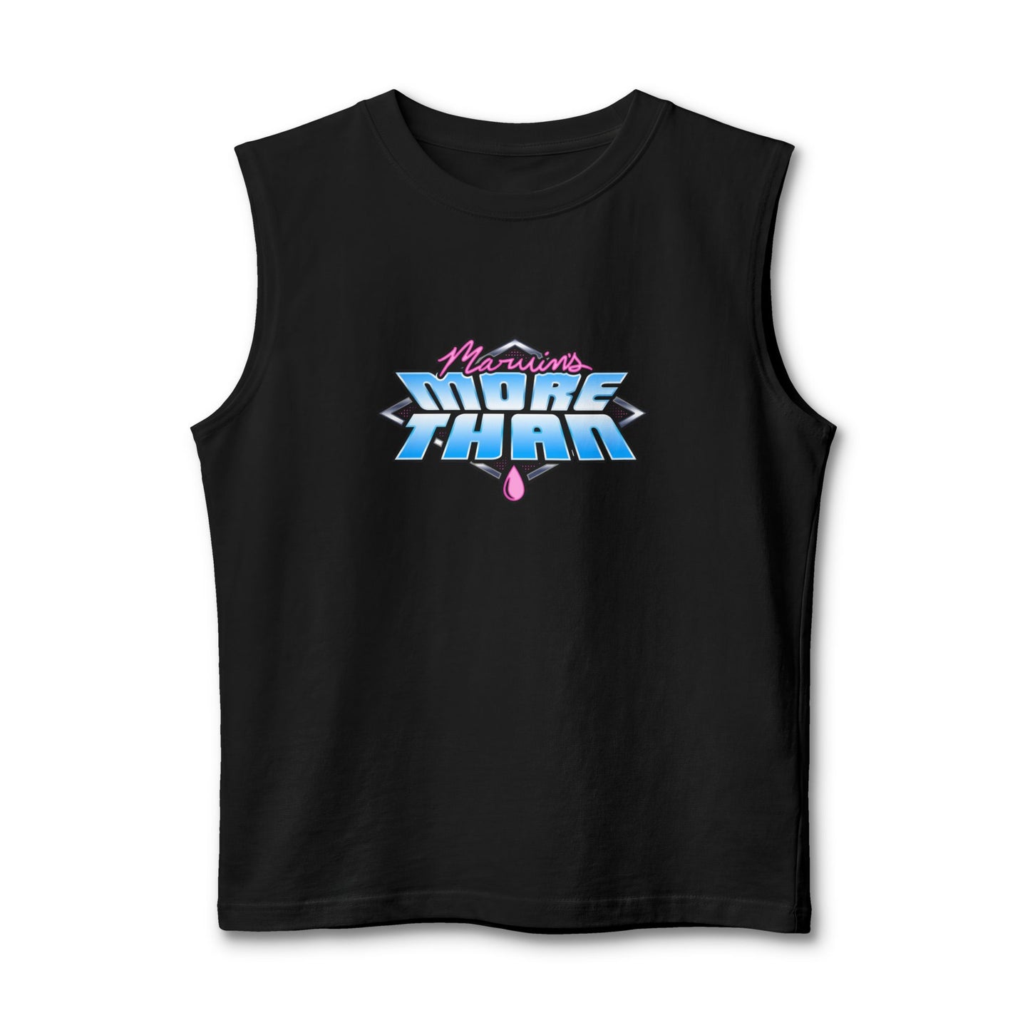 Muscle Tank — "Maximum More Than" Retro Vaporwave Graphic Sleeveless Tee